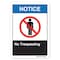 Signmission ANSI Notice, 5" Height, 7" Width, Decal, 5" H, 7" W, Landscape, No Trespassing OS-NS-D-57-L-19929 - alternate 1